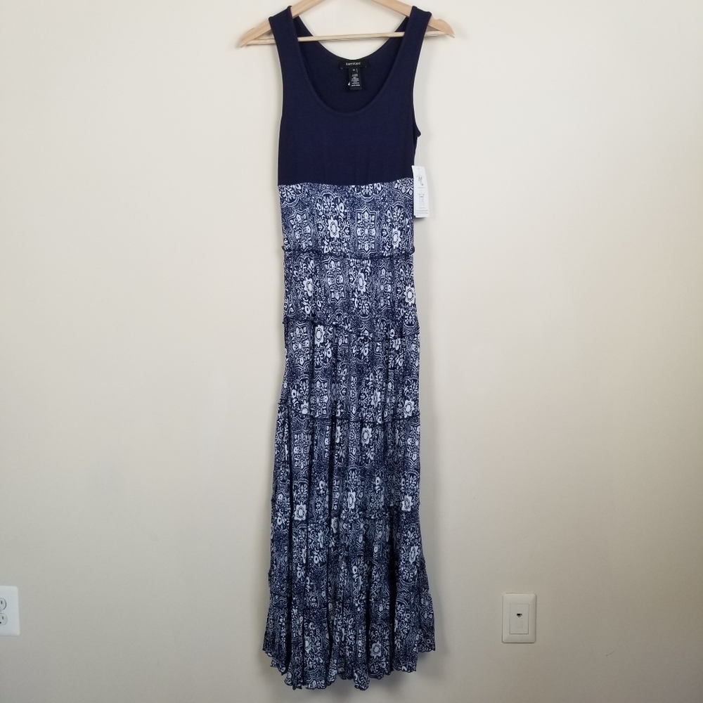 Karen Kane Santorini Topanga Tier Sleeveless Maxi Dress XS NWT